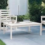 vidaXL Tuintafel 121x82,5x45 cm massief grenenhout wit, Tuin en Terras, Tuintafels, Verzenden, Nieuw