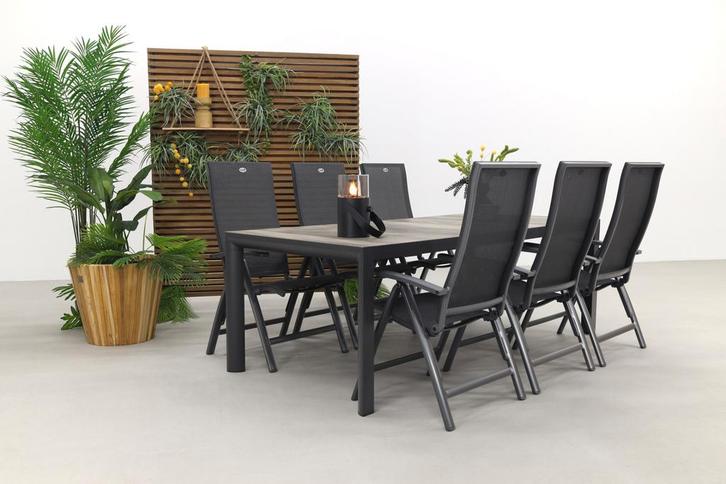 Hartman Valentino/Kings tuinset antraciet - 220x100 cm., Tuin en Terras, Tuinsets en Loungesets, Tuinset, Nieuw, Overige materialen