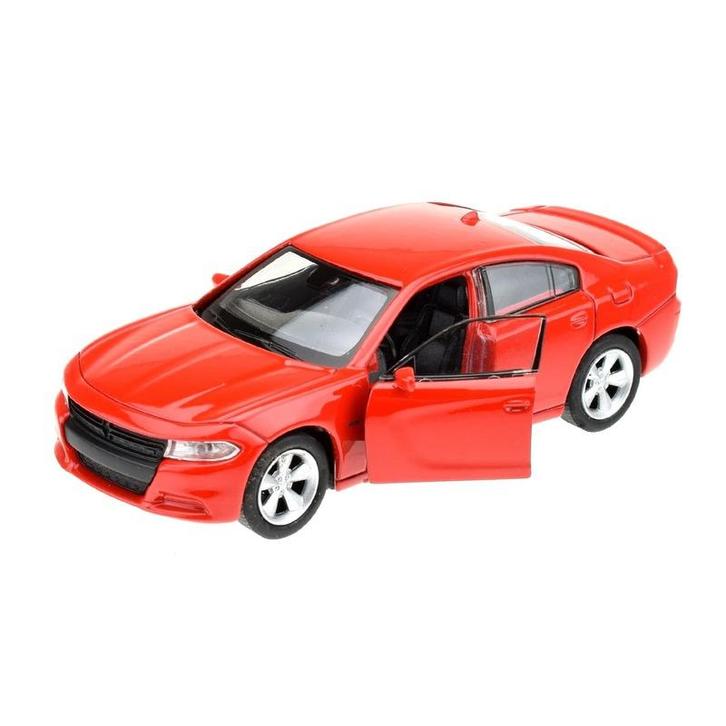 Modelauto Dodge Charger 2016 rood 1:34 - Modelauto, Hobby en Vrije tijd, Modelauto's | Overige schalen, Ophalen of Verzenden