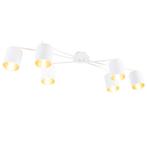 Moderne plafondlamp wit 6-lichts - Lofty, Huis en Inrichting, Nieuw, Overige materialen, Modern