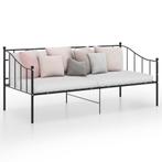 vidaXL Slaapbank metaal zwart 90x200 cm, Huis en Inrichting, Slaapkamer | Bedden, 90 cm, Eenpersoons, Verzenden, Zwart