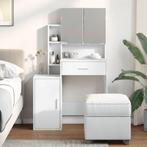 vidaXL Kaptafel met kastje 80x35x132 cm wit, Verzenden, Nieuw