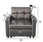 3-in-1 Extractable Sofa Bed met Drink- en Telefoonhouders, Verzenden, Nieuw