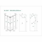 Aanbieding: Douchecabine Hoekinstap Wiesbaden Inclusief Twee, Doe-het-zelf en Verbouw, Sanitair, Ophalen of Verzenden, Nieuw