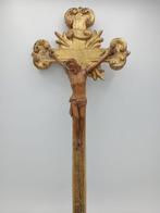 Crucifix - Hout - 1700-1750, Antiek en Kunst, Kunst | Niet-Westerse kunst