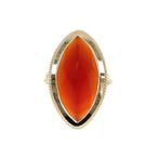 Gouden vintage ring met carneool 14 krt, Ophalen of Verzenden, Nieuw