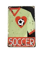 Metalen Wandbord - Love Soccer - Voetbal, Ophalen of Verzenden, Nieuw