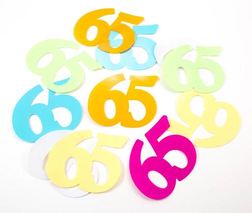 Tafelconfetti 65 Jaar XL, Hobby en Vrije tijd, Feestartikelen, Nieuw, Verzenden