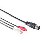 DIN 5-pins (m) - Tulp stereo 2RCA (v) audio, Nieuw, Ophalen of Verzenden