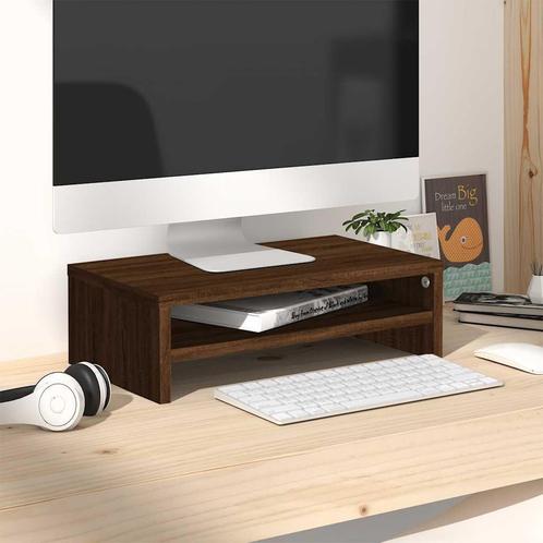 vidaXL Monitorstandaard 42x24x13 cm bewerkt hout bruin, Huis en Inrichting, Kasten | Televisiemeubels, Minder dan 25 cm, Nieuw