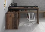 Bureau - 136x107x82 - Old wood - Grijs - Hoekbureau - Buro