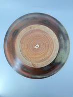 Extra grote Mashiko-keramiek asglazuur ingelegd bord -