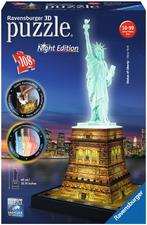 3D Puzzel - Statue of Liberty - Night Edition (108 stukjes), Nieuw, Verzenden