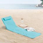 [en.casa] Strandmat Cellorigo met rugleuning set van 2 turqu, Verzenden, Nieuw