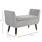 TRUUSK Luxe Gestoffeerde Zitbank - Met Opbergruimte en Armle, Verzenden, Nieuw