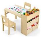 Kinder Kunsttafel met 2 Stoelen en Opbergruimte, Houten Acti, Verzenden, Nieuw