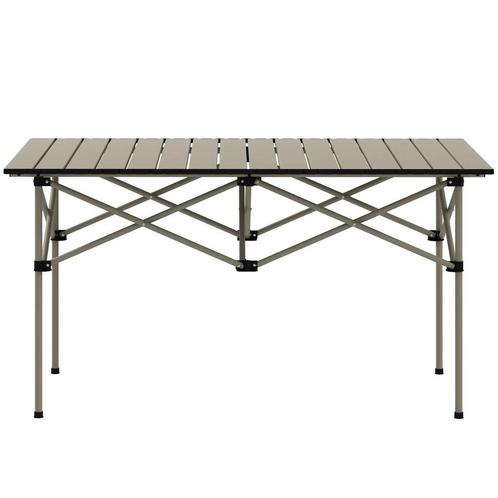 TRUUSK Campingtafel Opklaptafel Met Oprolbare Tafelblad X-Fr, Caravans en Kamperen, Kampeermeubelen, Nieuw, Verzenden