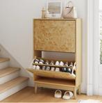 Smalle Schoenenkast met Houtstructuur – Vrijstaand Hal Meube, Verzenden, Nieuw