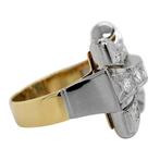 Ring - 18 karaat Geel goud, Witgoud - 1.20ct. tw. - Antieke, Sieraden, Tassen en Uiterlijk, Ringen, Nieuw