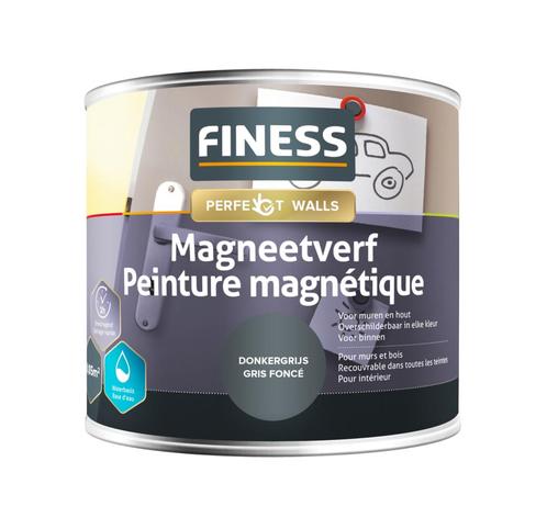 Finess Finess magneetverf 500 ml, donkergrijs, Doe-het-zelf en Verbouw, Verf, Beits en Lak, Nieuw, Verzenden