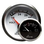 Wema Voltmeter 24 volt Silver Gauge Serie-Wit, Watersport en Boten, Bootonderdelen, Ophalen of Verzenden, Nieuw