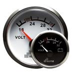 Wema Voltmeter 24 volt Silver Gauge Serie-Wit, Watersport en Boten, Bootonderdelen, Nieuw, Ophalen of Verzenden