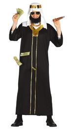 Sjeik Kostuum Zwart Heren, Kleding | Heren, Carnavalskleding en Feestkleding, Verzenden, Nieuw