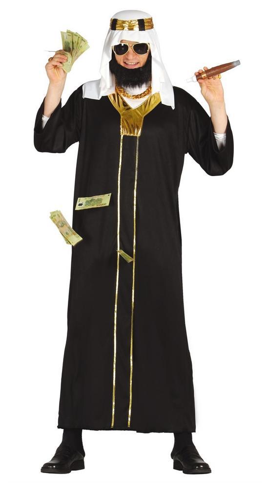 Sjeik Kostuum Zwart Heren, Kleding | Heren, Carnavalskleding en Feestkleding, Nieuw, Verzenden