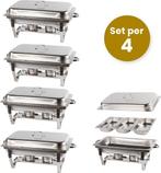 Alora Chafing Dish Chrome 3 Bakken Per 4 Stuks ! - Voedsel, Nieuw