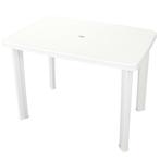 vidaXL Tuintafel 101x68x72 cm kunststof wit, Verzenden, Nieuw, Kunststof