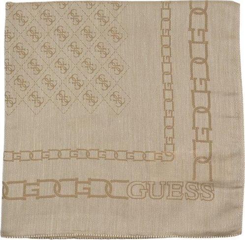 Guess Kefiah 125x125 Dames Vierkantje Sjaal - Latte Logo - O, Sieraden, Tassen en Uiterlijk, Uiterlijk | Lichaamsverzorging, Nieuw