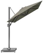 Voyager T1 zweefparasol 300x200 cm taupe met 75 KG voet en, Tuin en Terras, Ophalen of Verzenden, Nieuw