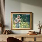 McGee (XX) - Girl in a meadow. No reserve!, Antiek en Kunst, Kunst | Schilderijen | Klassiek