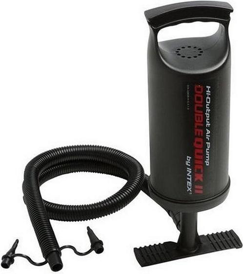 Intex 68614 Double Quick II Handpomp Zwart, Caravans en Kamperen, Luchtbedden, Zo goed als nieuw, Ophalen of Verzenden
