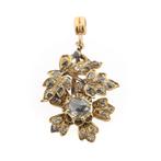 8 Krt. Antiek Duitse hanger met diamanten ca. 0,70 ct., Sieraden, Tassen en Uiterlijk, Antieke sieraden, Ophalen of Verzenden