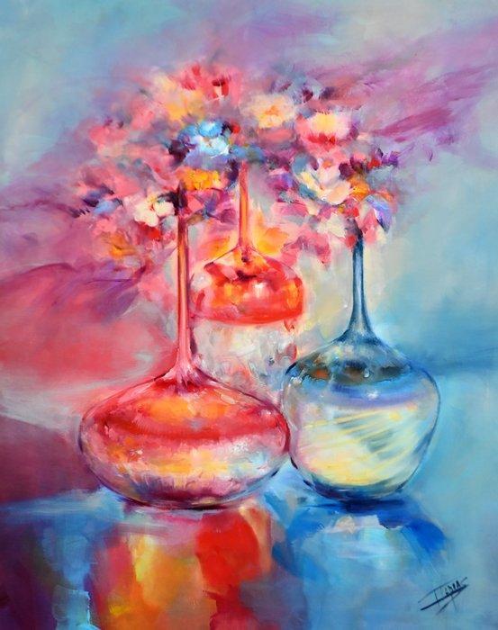 Isabel Tapias T - conectando XL, Antiek en Kunst, Kunst | Schilderijen | Modern