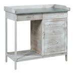 Tuinwerktafel Aliano oppottafel 98x48x94 cm grijs casa.pro, Tuin en Terras, Verzenden, Nieuw