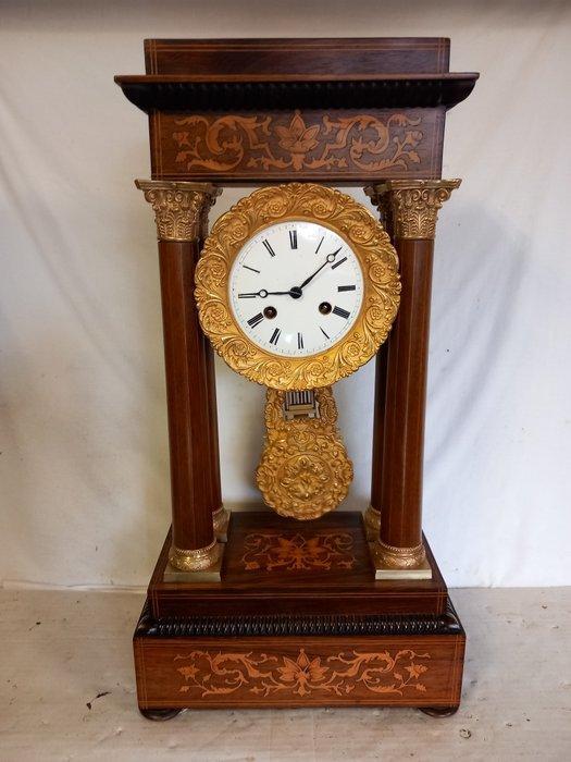 Bureauklok - Brons, Emaille, Hout - 1850-1900, Antiek en Kunst, Antiek | Klokken