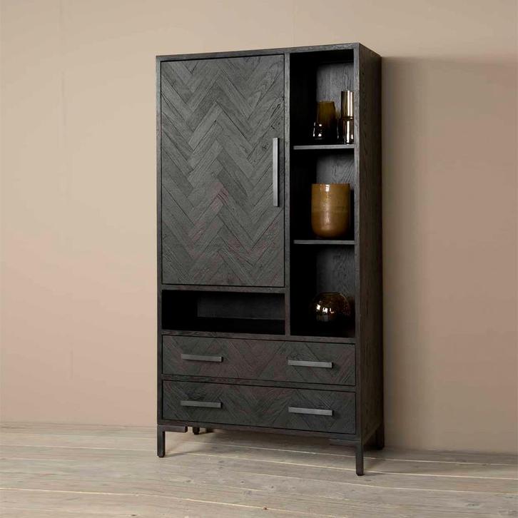 *WOONWINKEL* Tower Living Ziano Zwarte Wandkast, Huis en Inrichting, Kasten | Wandmeubels, Nieuw, Verzenden