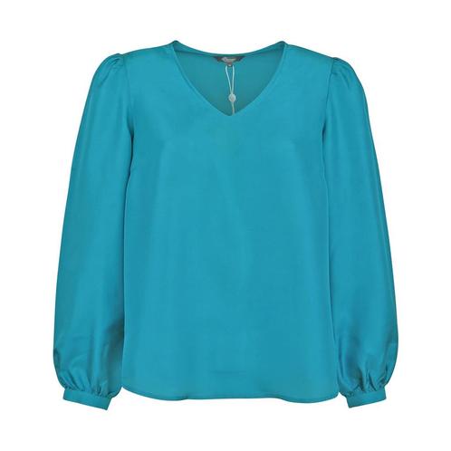 Princess goes Hollywood • zijden blouse in petrol • 36, Kleding | Dames, Tops, Blauw, Nieuw, Maat 36 (S), Verzenden