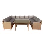 Loungeset Ventura 9-zits -  Poly Rattan - Tuinset, Tuin en Terras, Ophalen of Verzenden, Nieuw
