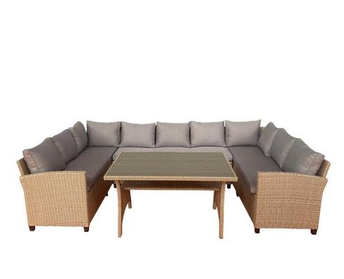Loungeset Ventura 9-zits -  Poly Rattan - Tuinset, Tuin en Terras, Tuinsets en Loungesets, Nieuw, Ophalen of Verzenden