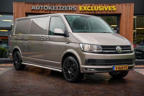 Volkswagen Transporter 2.0 TDI L2H3 Highline, Auto's, Bestelauto's, Lease, Zwart, Automaat, Beige, Financial lease, Stof, Diesel