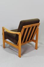 Vintage fauteuil - jaren 60, bruin, Gebruikt, Hout, Vintage