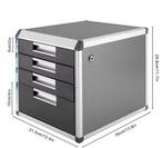 4-Laags Desktop Bestandsorganizer met Slot –Voor Kantoor en, Huis en Inrichting, Kasten | Computermeubels, Verzenden, Nieuw
