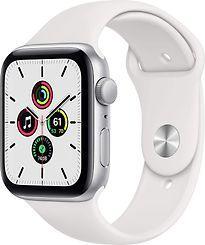 Apple Watch SE 44 mm kast van zilver aluminium met wit, Telecommunicatie, Overige Telecommunicatie, Gebruikt, Verzenden