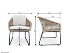 Tuinstoel / Eetstoel Knox Sahara gevlochten Touw, Tuin en Terras, Tuinstoelen, Ophalen of Verzenden, Nieuw