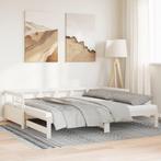 vidaXL Slaapbank met onderschuifbed en matras 90x190 cm, 90 cm, Eenpersoons, Verzenden, Wit