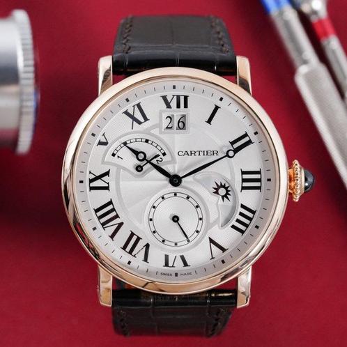 Cartier - Rotonde de Cartier 18k Rose Gold - W1556240 -, Sieraden, Tassen en Uiterlijk, Horloges | Heren