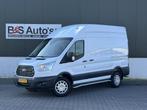 Ford Transit 350 2.0 TDCI L2H3 Dubbel schuifdeur Camera+pdc, Stof, Gebruikt, Overige carrosserieën, Wit
